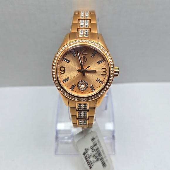 Womens Jennifer Lopez Rose Gold Crystal Watch Rhinestones FMDJL314 New Battery - Picture 1 of 10